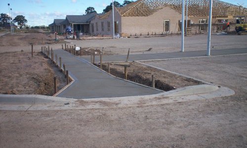 Concrete footpaths constructed in northern carpark.