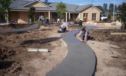 Landscaping works commenced on the rear playground on 15 June 2015